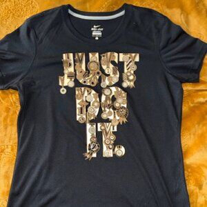 Nike Dri‑Fit Women’s Large Black Gold Medal T‑Shirt L Running Training Tee